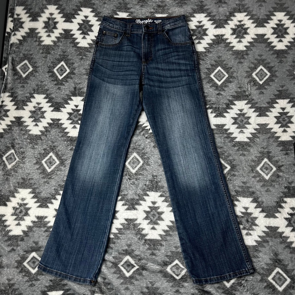Wrangler Retro Relaxed Boot Jeans Boys 14 Slim Blue Denim 10BRT20FL - Picture 1 of 8